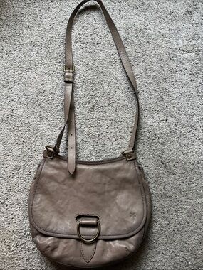 Frye Taupe Leather Shoulder Crossbody Bag Like New!